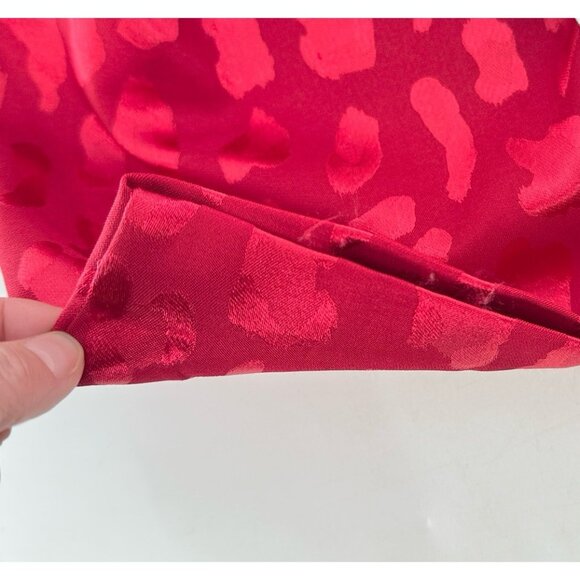 Torrid Plus Size Satin Red Jacquard Animal Print Strapless Mini Dress 16 Y2K - Picture 6 of 13